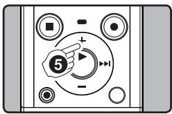 OLYMPUS VN-8500PC - Annulation de la fonction de lecture à répetition du segment: - 6
