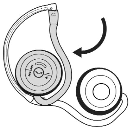 B-SPEECH CALYPSO - Zusammen- und Ausklappen des Kopfhörers - 1