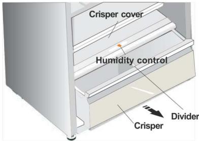 BRANDT BFD663ZNX - Bac à légumes et contrôle d'humidité - 1