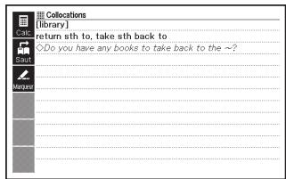 CASIO EW-F4000E - Recherche d'associations habituelles de mots (Recherche Collocations) - 3