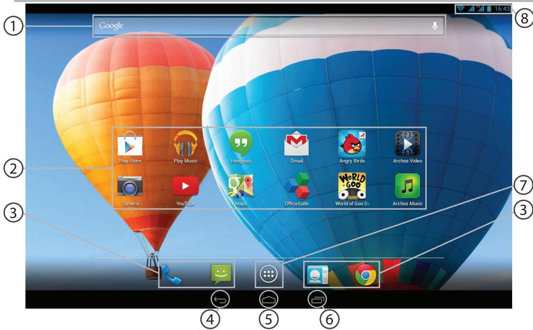ARCHOS 79 COBALT - Иntерфейс Android™ - 1