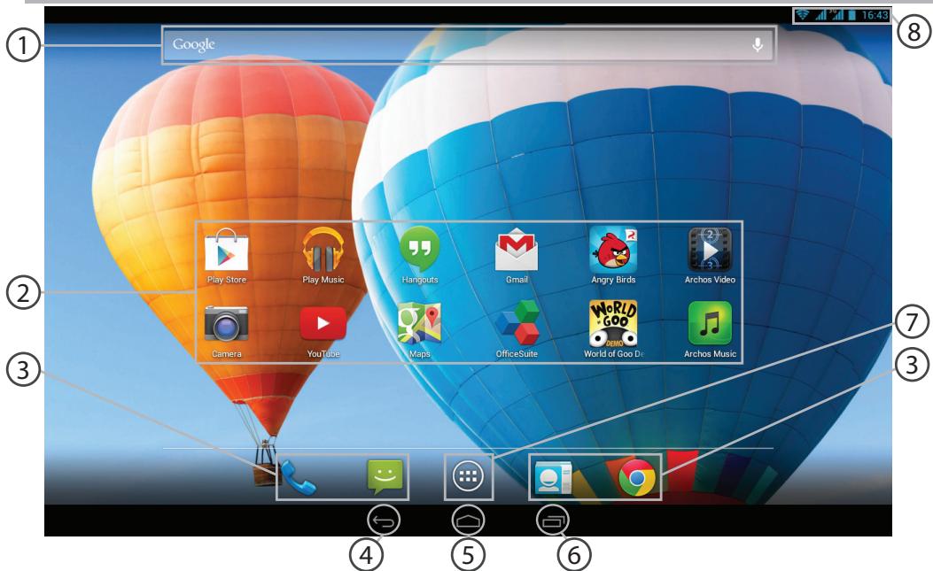 ARCHOS 79 COBALT - The Android™ Interface - 1