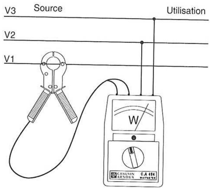 CHAUVIN ARNOUX CA404 - Mesure de var en triphase 3 fils équilibrés (avec pince ampèremétrique) - 1