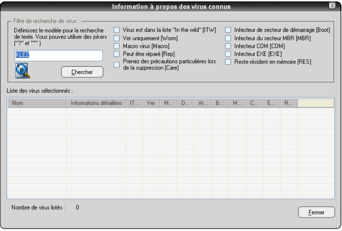 AVAST ANTIVIRUS EDITION PROFESSIONNELLE 4.8 - Recherche dans la base de données virale - 1