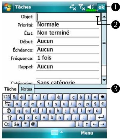 E-TEN M810 - Créer une Tâche - 2
