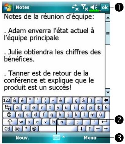 E-TEN M810 - Créer une Note - 1
