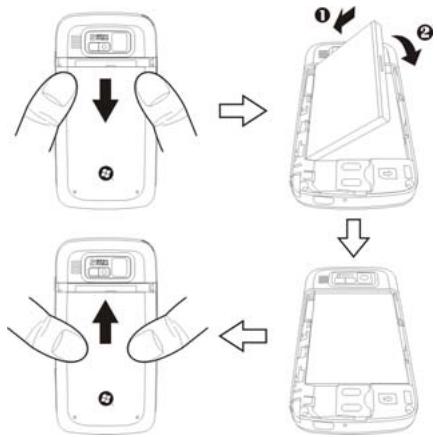 E-TEN M810 - Installer la Batterie - 1