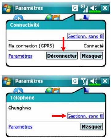 E-TEN M810 - Terminer une connexion GPRS - 1