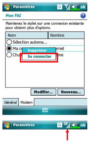E-TEN M810 - Débuter une Connexion GPRS - 3