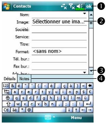 E-TEN X600 - Créer un Contact - 1