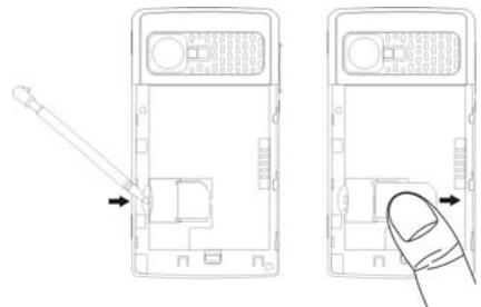 E-TEN X600 - Installer et Retirer la carte SIM - 2