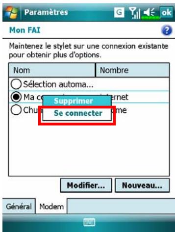 E-TEN X600 - Débuter une Connexion GPRS - 3
