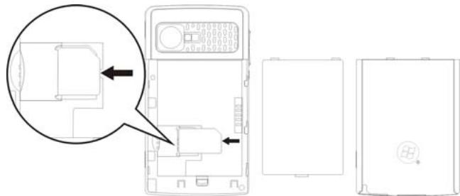 E-TEN X600 - Installer et Retirer la carte SIM - 1