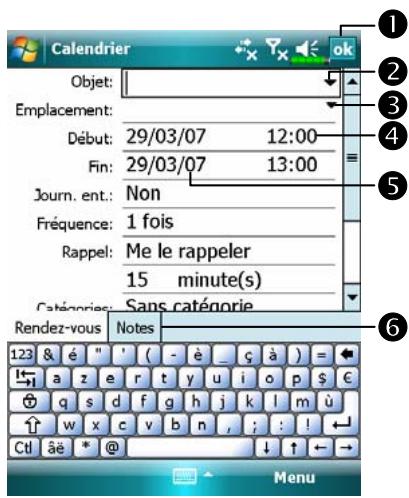 E-TEN X600 - Créer un Rendez-vous - 1