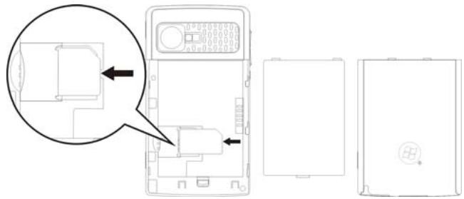 E-TEN X650 - Installer et Retirer la carte SIM - 1
