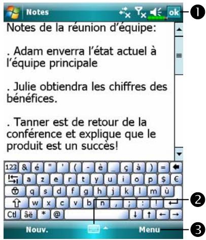 E-TEN X650 - Créer une Note - 1