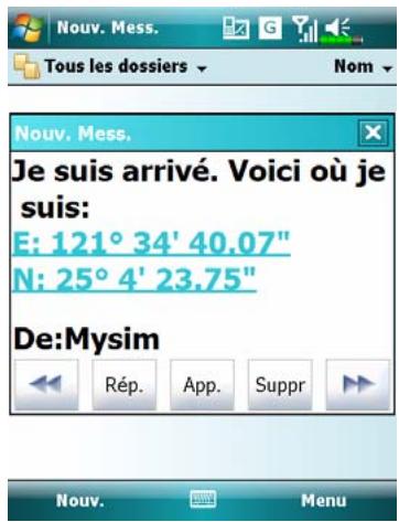 E-TEN X650 - Emplacement SMS - 3