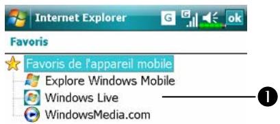 E-TEN X650 - Afficher les Châines et les Favoris de l'appareil Mobile - 1