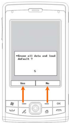 E-TEN X650 - Tapotec, Programmes, Utilities puis Default Settings. - 3