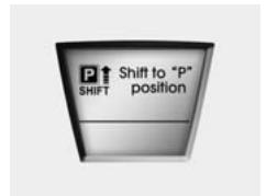 HUNDAI IX35 2010 - Shift to "P" position (Passer en position « P ») - 1