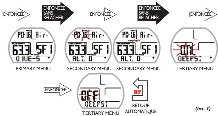 CRESSI LEONARDO - Activation/deactivation du DEEP STOP - 1