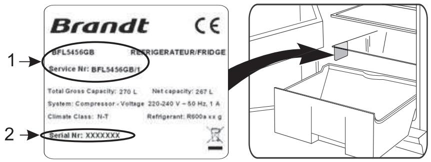 BRANDT BFL5636BW - INFORMACION DE PROTECCION DEL MEDIO AMBIENTE - 2