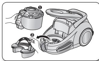 SAMSUNG SC-4380 - NETTOYER LE FILTRE DE PROTECTION DU MOTEUR - 1