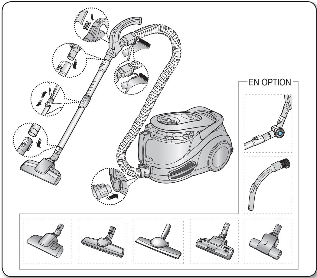 SAMSUNG SC-4380 - assemblage de l'aspirateur - 1