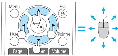 EPSON EB-425W - Déplacement du pointeur de la souris - 1