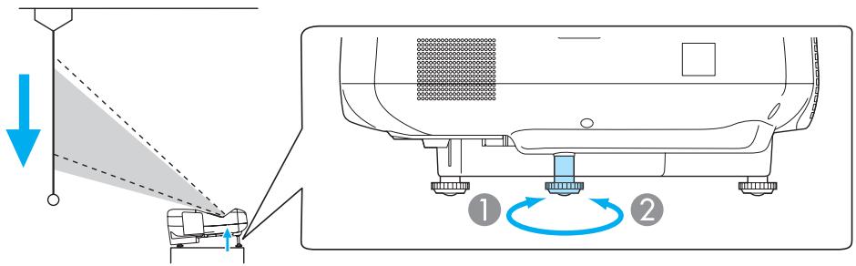 EPSON EB-425W - Réduire la hauteur de l'image - 1