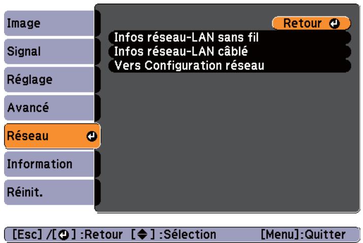EPSON EB-1955 - Menu Réseau - 1