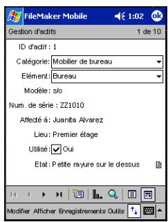 FILEMAKER MOBILE 8 - Affichage des enregistrements - 2