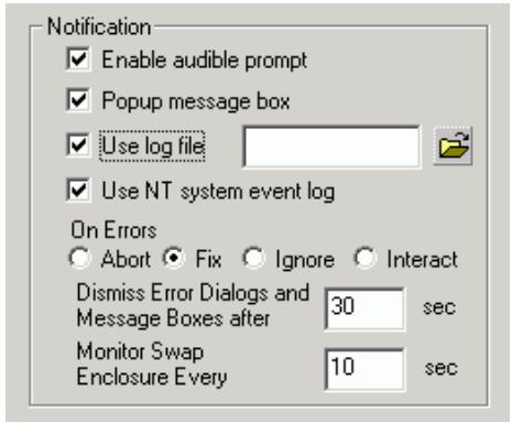 AOPEN RAID - Sélectionner les Options Notification - 1