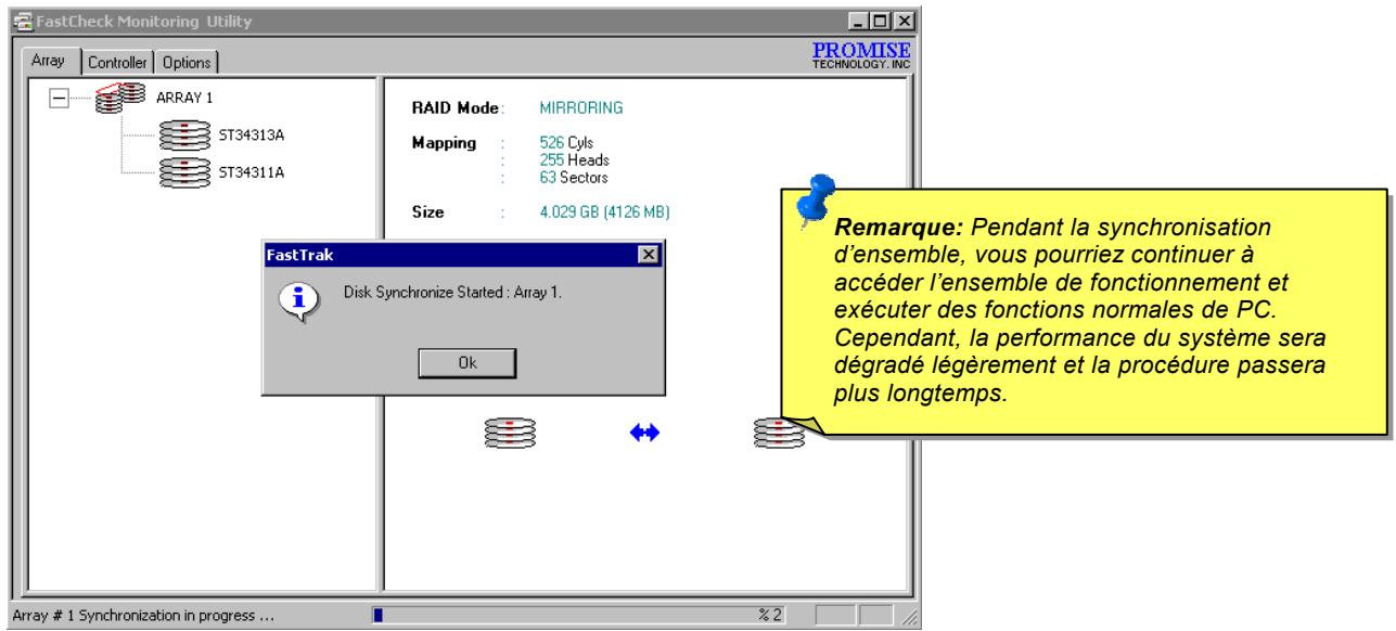 AOPEN RAID - Synchroniser Un Ensemble - 2