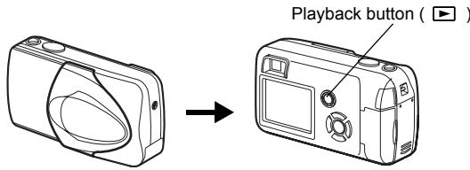 OLIMPUS D575 ZOOM - Power off: Close the lens barrier slightly until it almost touches the lens barrel. - 3
