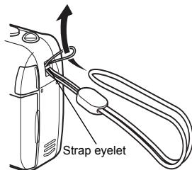 OLIMPUS D575 ZOOM - ATTACHING THE STRAP - 1