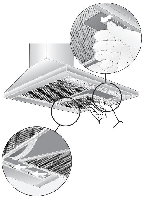 BOSCH DWW 091451 - Metalen vetfilters verwijderen en aanbrengen: - 1