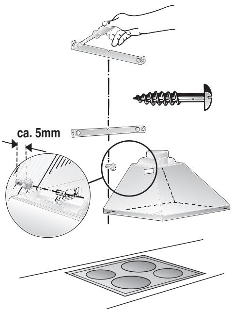BOSCH DWW 091451 - Length of the connecting cable: 1.30m If it is necessary to wire the extractor hood directly into the mains: - 2