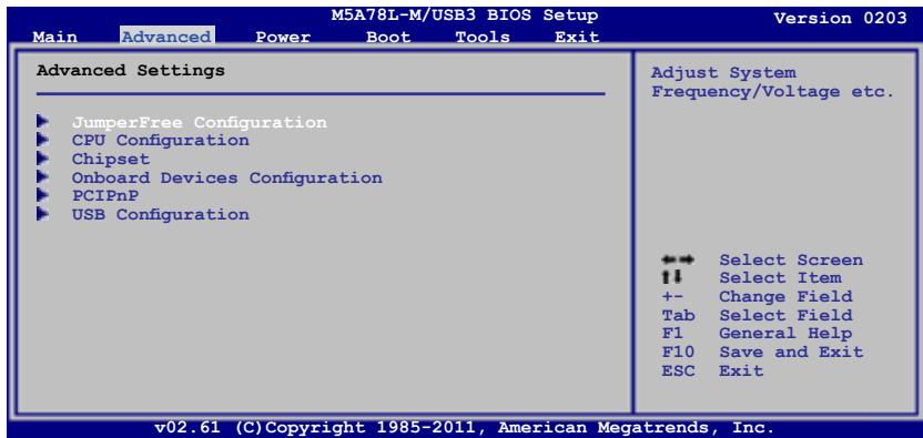 ASUS M5A78L-M LX3 - Menu advanced (avancé) - 2