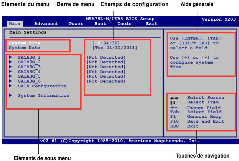 ASUS M5A97 R2.0 - Ecran de menu du BIOS - 1