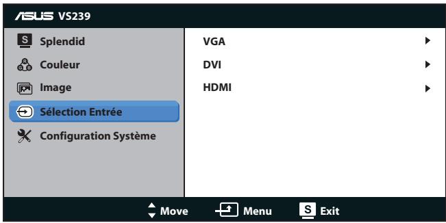 ASUS VS247H - Sélection entrée - 1