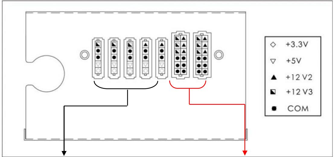ENERMAX REVOLUTION87 ERV550AWT-G 80PLUS GOLD,  REVOLUTION87 ERV550AWT-G 80PLUS GOLD,  REVOLUTION87 ERV650AWT-G 80PLUS GOLD,  REVOLUTION87 ERV750AWT-G 80PLUS GOLD,  REVOLUTION87 ERV850EWT-G 80PLUS GOLD - Câbles &amp; connecteurs - 1