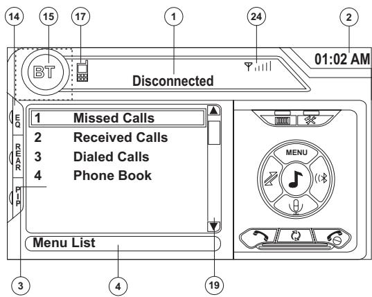 JENSEN VOYAGER VM9022 - Bluetooth User Interface - 1