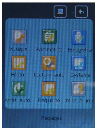 OMENEX IZY TOUCH - Configuration - icône reglages - 1