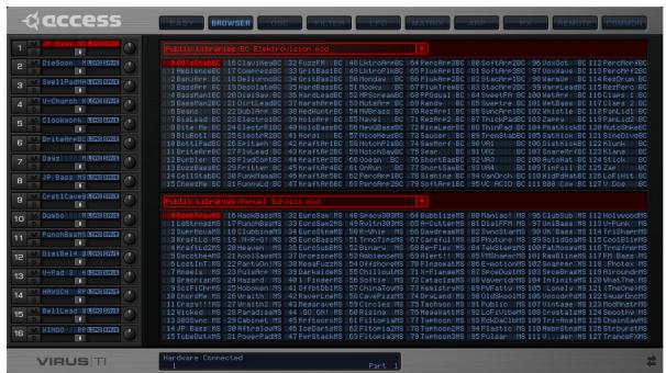 ACCESS VIRUS TI POLAR - Page Navigateur - 1