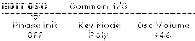 ACCESS VIRUS TI POLAR - Paramètres communs (Common) - 1