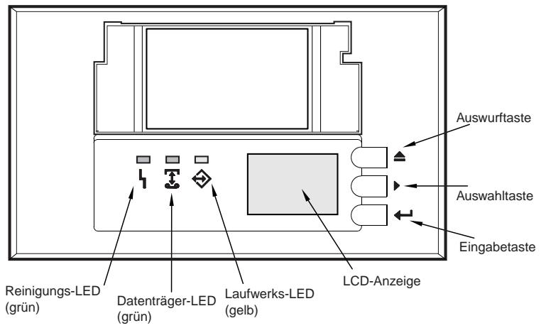 QUANTUM SCORPION 240 DDS-4 AUTOLOADER - Bedienung der Tasten an der Gerätevorderseite - 1