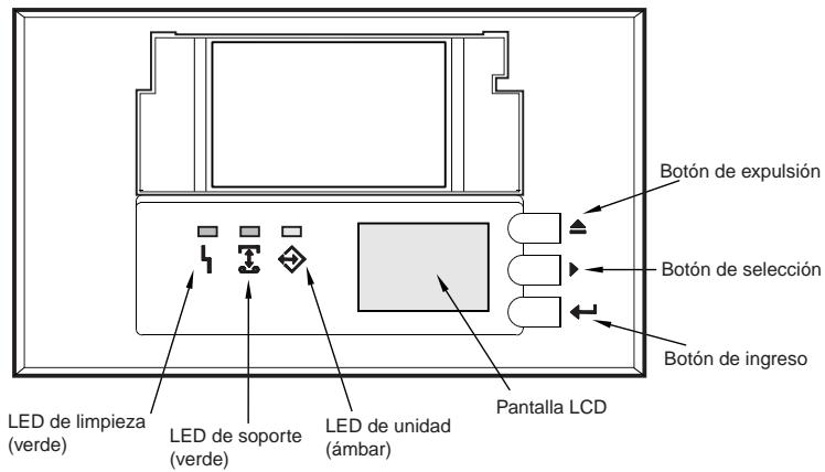 QUANTUM SCORPION 240 DDS-4 AUTOLOADER - Acerca de los botones del panel frontal - 1