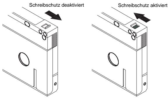 QUANTUM SCORPION 240 DDS-4 AUTOLOADER - Abbildung 13: Schreibschutzschieber einer DAT-Kassette - 1