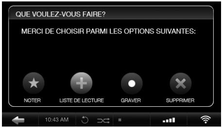 QUE VOULEZ-VOUS FAIRE? MERCIE DE CHOISIR PARMI LES OPTIONS SUIVANTES: NOTER LISTE DE LECTURE GRAVER SUPPRIMER 10:43 AM
